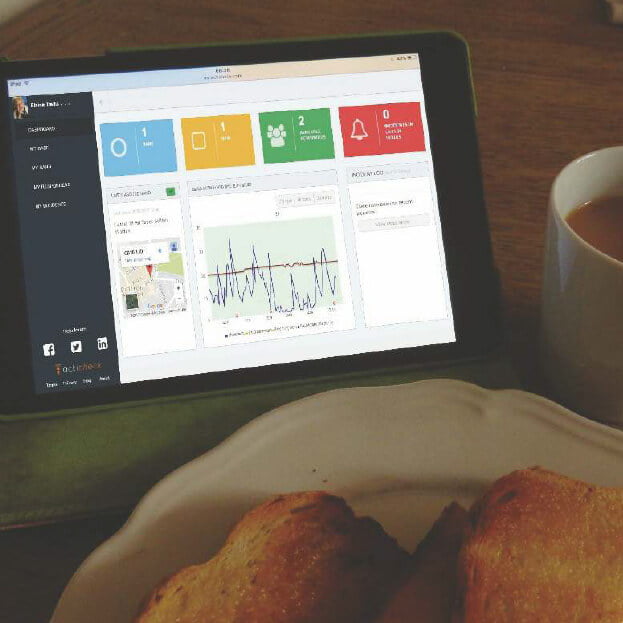 Acticheck app on a smartphone, used by administrators to manage the system